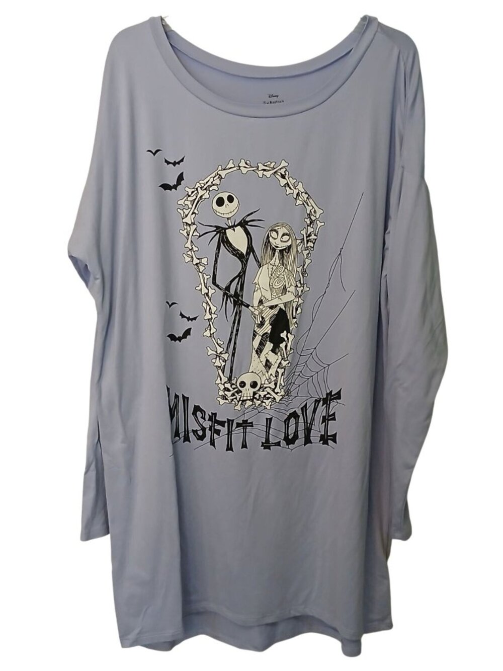 Tim Burtons Nightmare Before Christmas Misfit Love SleepShirt Large #D-32